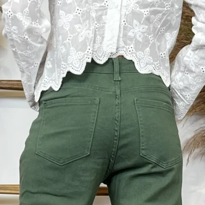 W112- Jean Mom Voggo (T36-T44) - kaki - 44