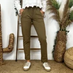Jogging femme coupe droite poches zippées « Tendance » - camel - 44