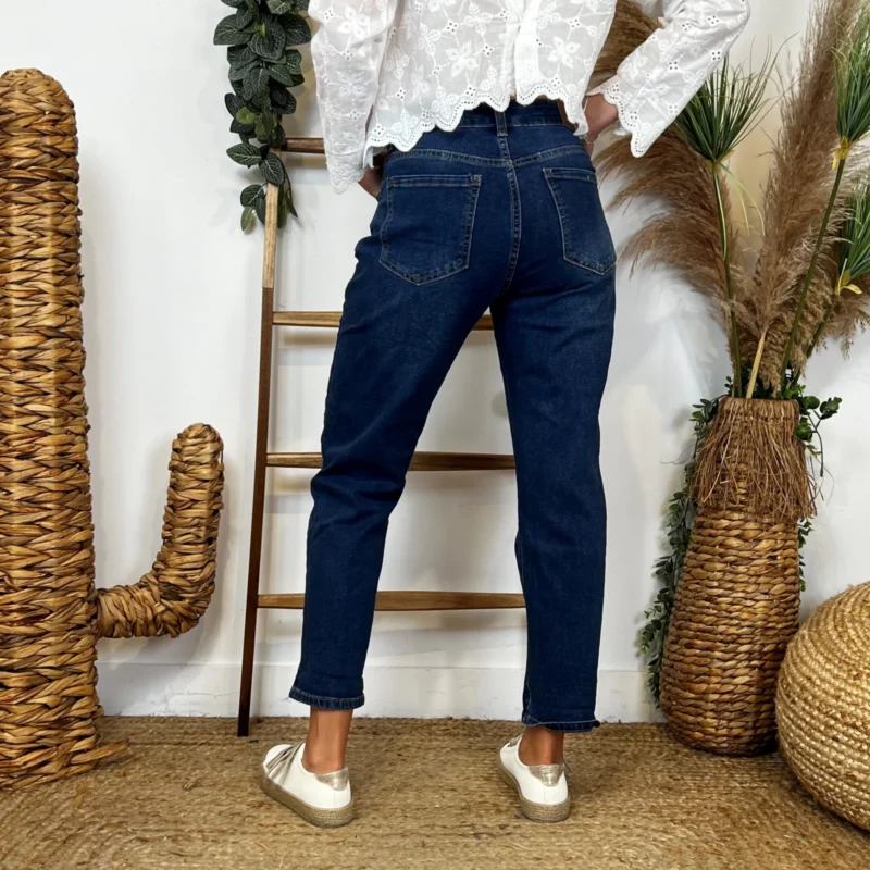 W119- Jean Mom Voggo (T36-T44) - denim-fonce - 44