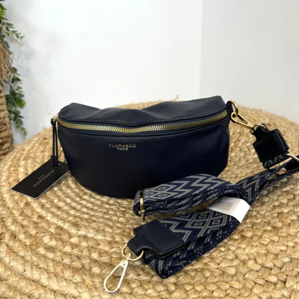 P409- Banane Flora & Co - marine - taille-unique