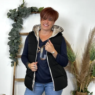 K850- Doudoune réversible (T36-T44) - noir - 44