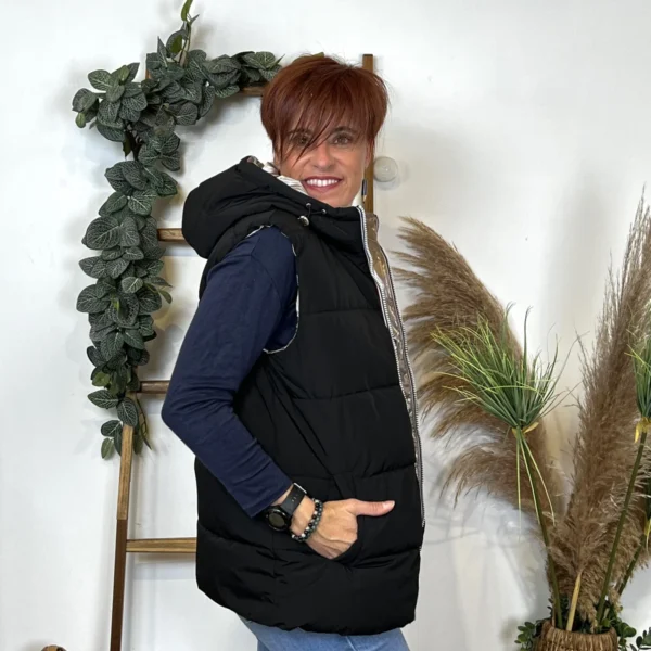 K850- Doudoune réversible (T36-T44) - noir - 44