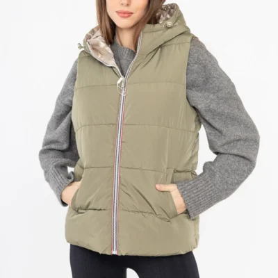 K850- Doudoune réversible (T36-T44) - kaki - 44