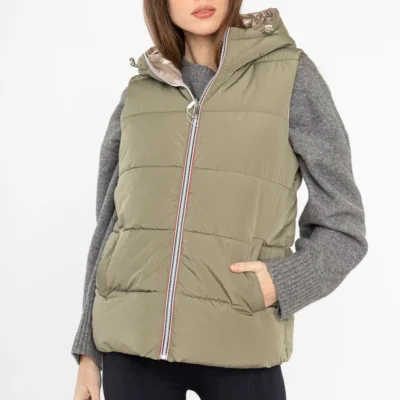 K850- Doudoune réversible (T36-T44) - kaki - 44