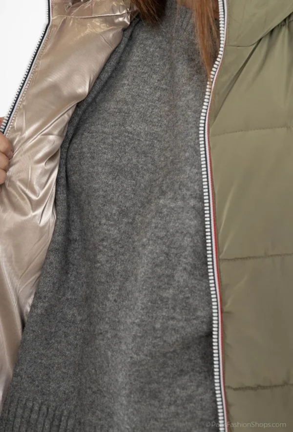 K850- Doudoune réversible (T36-T44) - kaki - 44