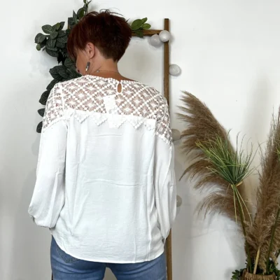 K106- Blouse Version Féminin (T36-T40) - blanc - 40