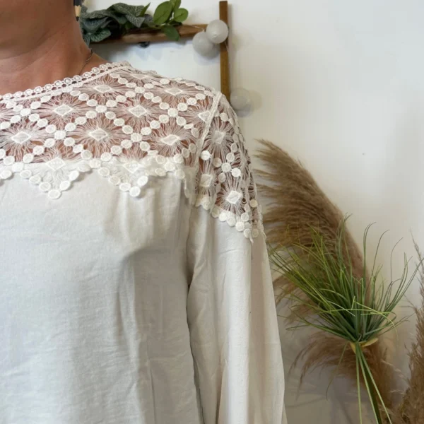 K106- Blouse Version Féminin (T36-T40) - blanc - 40