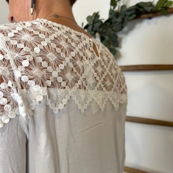 K106- Blouse Version Féminin (T36-T40) - blanc - 40