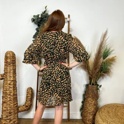 K870- Robe Maëlle cache coeur (T36-T40) - vert-sapin - 38