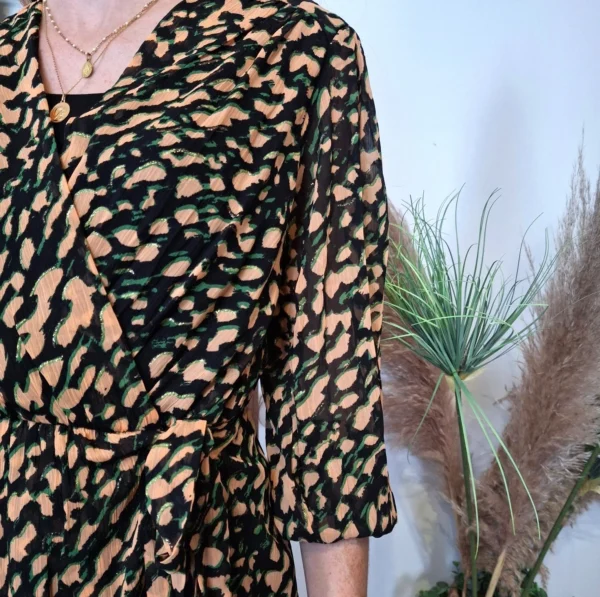 K870- Robe Maëlle cache coeur (T36-T40) - vert-sapin - 38