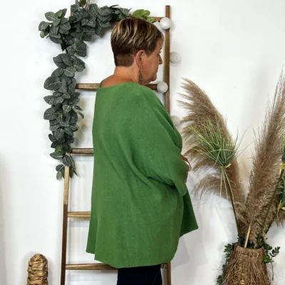 Z125 - Pull loose Crop-Top (GT) - vert-bresil - taille-unique-grande-taille