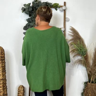 Z125 - Pull loose Crop-Top (GT) - vert-bresil - taille-unique-grande-taille