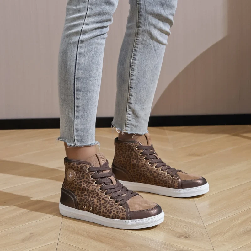 R404- Tennis Montante Moow (T36-T41) - marron-leopard - 41