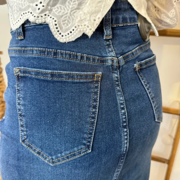 L697- Jupe non fendue jean (T36-T44) - denim - 44