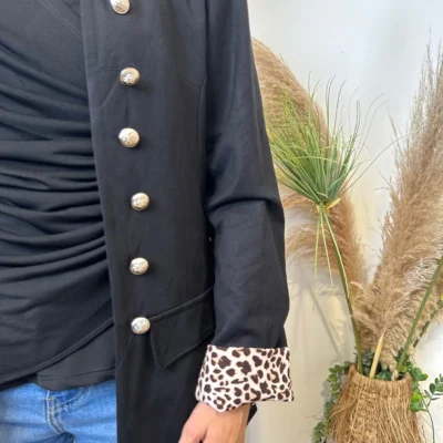 K814- Veste Officier Jolifly (T36-T44) - noir - 44