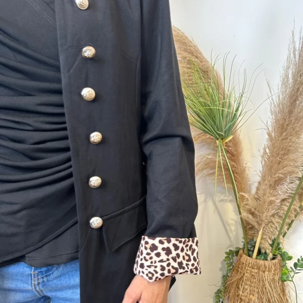 K814- Veste Officier Jolifly (T36-T44) - noir - 44