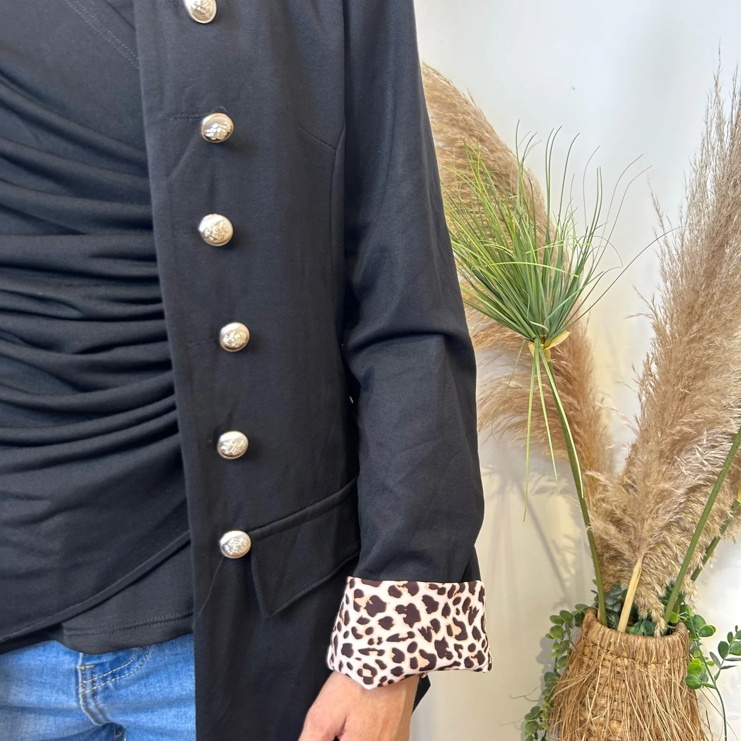 K814- Veste Officier Jolifly (T36-T44) - noir - 44