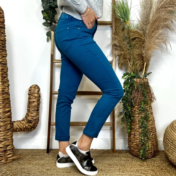 O132- Jean 7/8ème Voggo (T34-T44) - bleu-petrole - 44