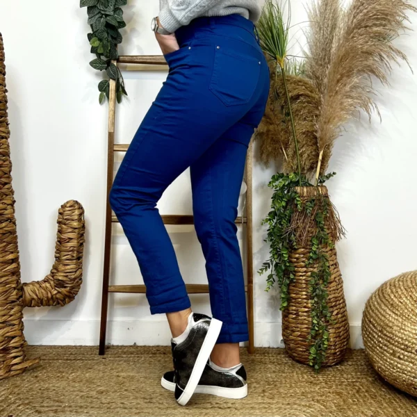 O136- Jean 7/8ème Voggo (T34-T44) - bleu-royal - 44