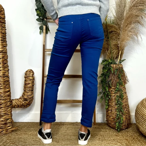 O136- Jean 7/8ème Voggo (T34-T44) - bleu-royal - 44