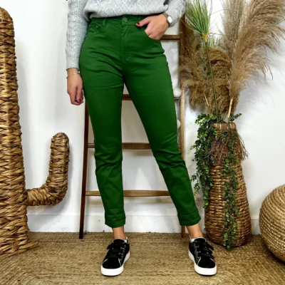 O122- Jean 7/8ème Voggo (T34-T44) - vert-emeraude - 44