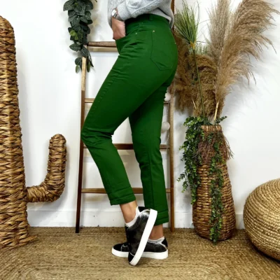 O122- Jean 7/8ème Voggo (T34-T44) - vert-emeraude - 44