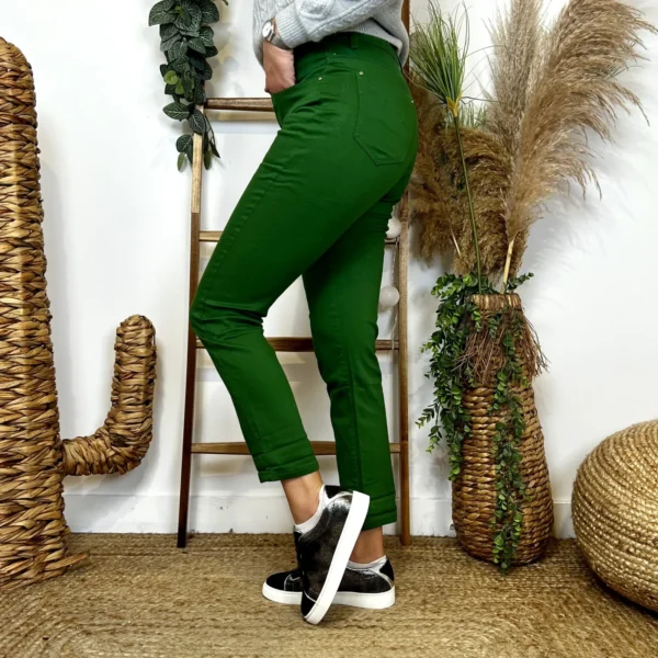 O122- Jean 7/8ème Voggo (T34-T44) - vert-emeraude - 44