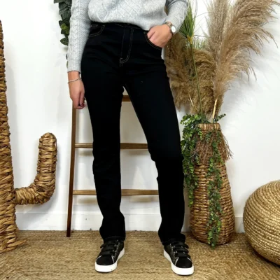 O172- Jean coupe Droite Voggo (T34-T44) - noir - 44