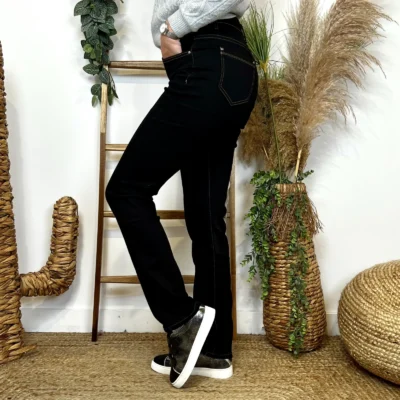 O172- Jean coupe Droite Voggo (T34-T44) - noir - 44