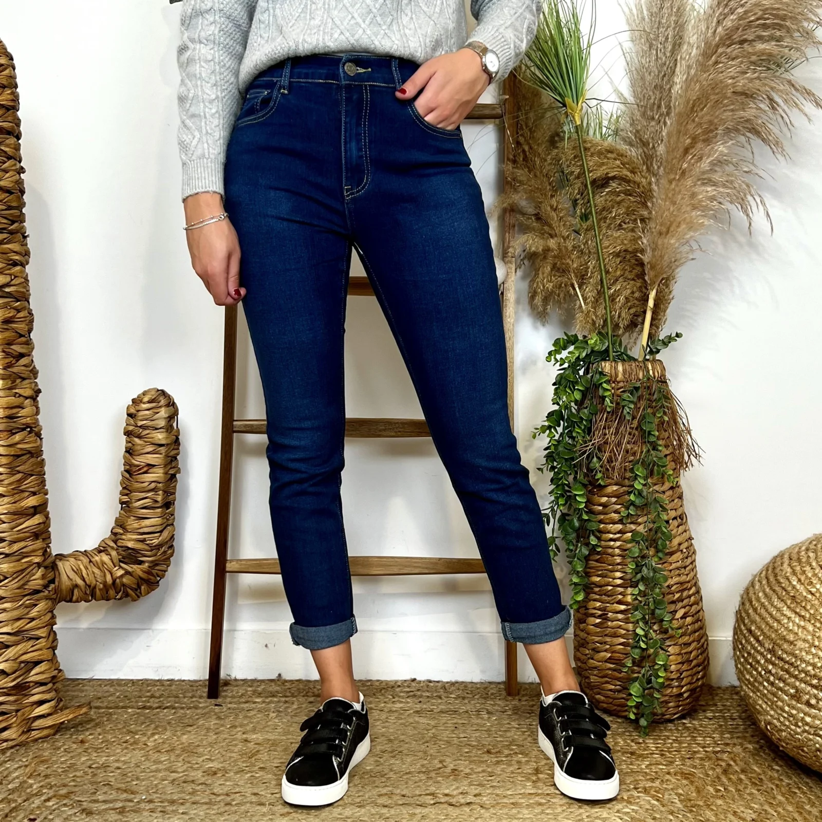 O116- Jean 7/8ème Voggo (T34-T44) - denim - 44