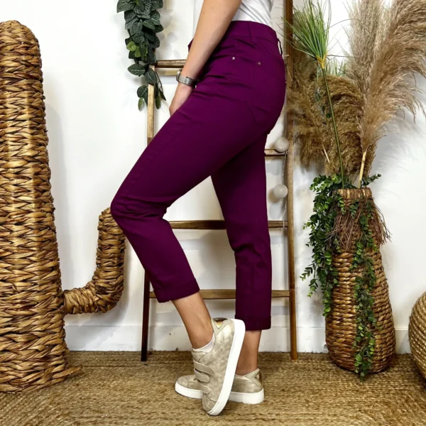 O120- Jean 7/8ème Voggo (T34-T44) - violet - 44