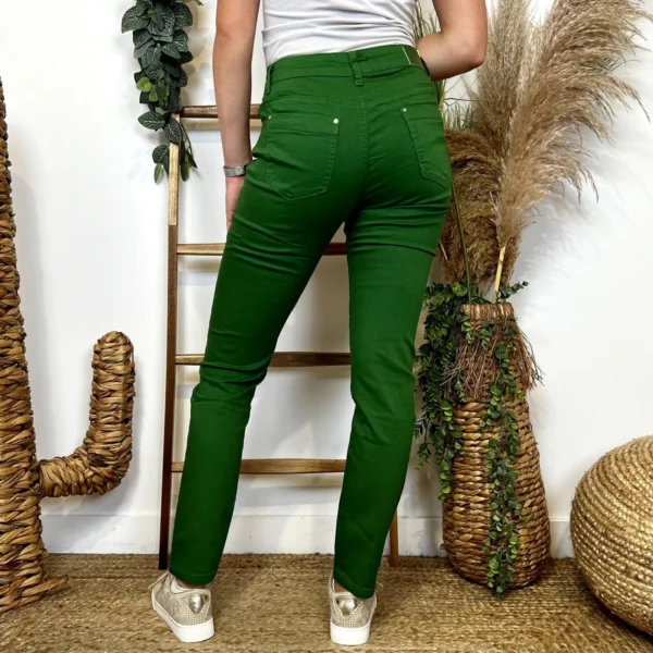 O156- Jean Slim (T34-T44) - vert-emeraude - 44
