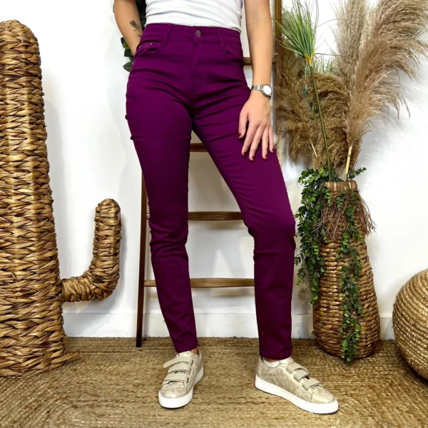 O152- Jean Slim (T34-T44) - violet - 44