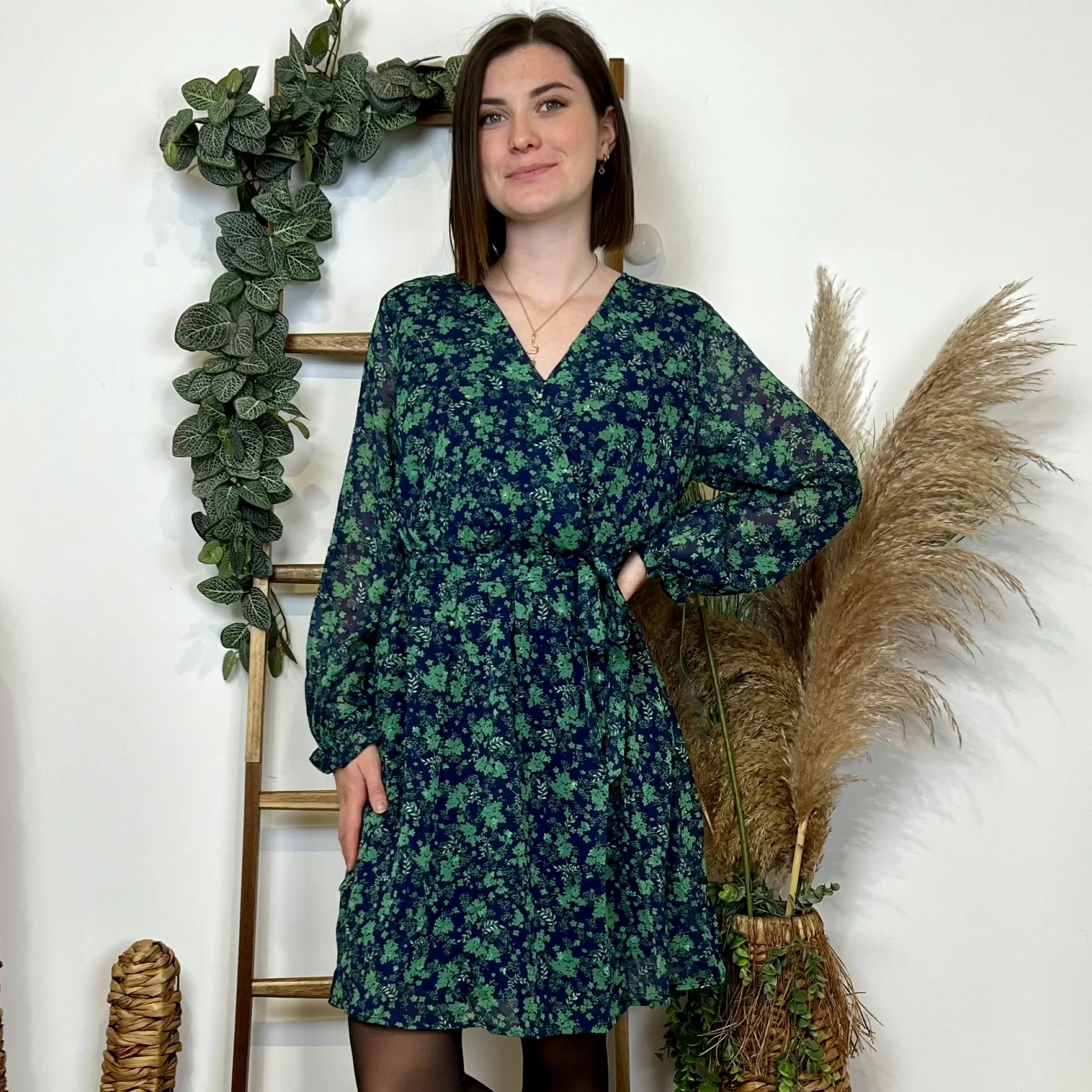 K821- Robe fluide Maëlle (T36-T40) - vert - 38