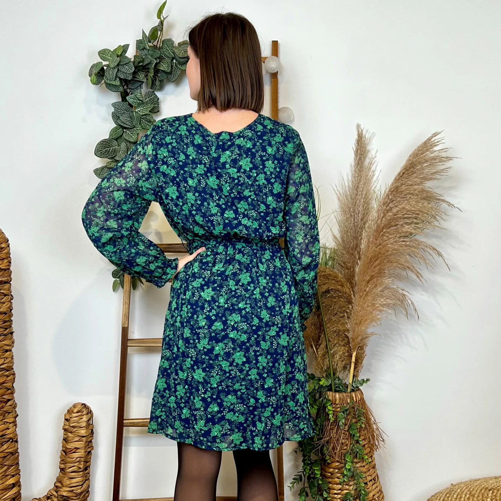 K821- Robe fluide Maëlle (T36-T40) - vert - 38