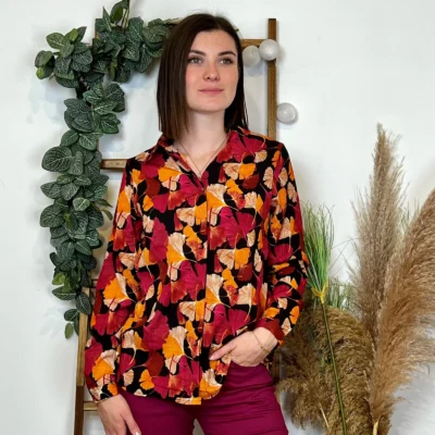 K831- Chemise Gingko (T36-T40) - fuchsia - 38