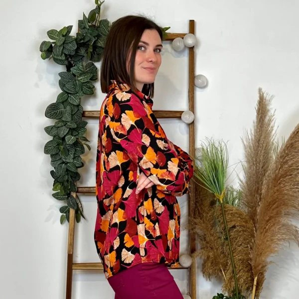 K831- Chemise Gingko (T36-T40) - fuchsia - 38