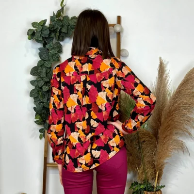 K831- Chemise Gingko (T36-T40) - fuchsia - 38