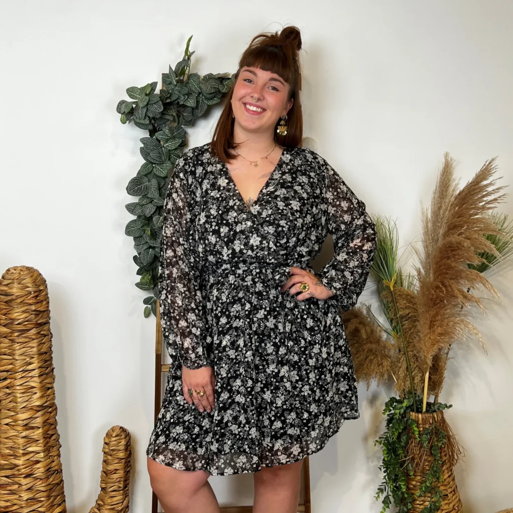 K821- Robe fluide Maëlle (T40-T48) - noir - 48