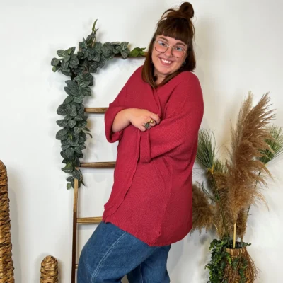 Z164- Gilet Maille Nid d abeille (Gt) - fuchsia - taille-unique-grande-taille