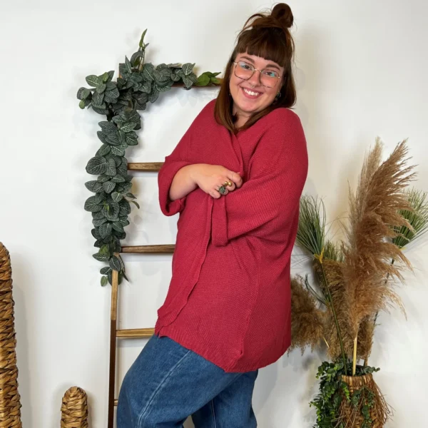 Z164- Gilet Maille Nid d abeille (Gt) - fuchsia - taille-unique-grande-taille