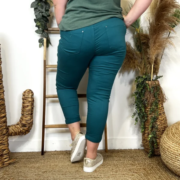 O115- Jean 7/8ème Voggo (T42-T52) - bleu-canard - 52