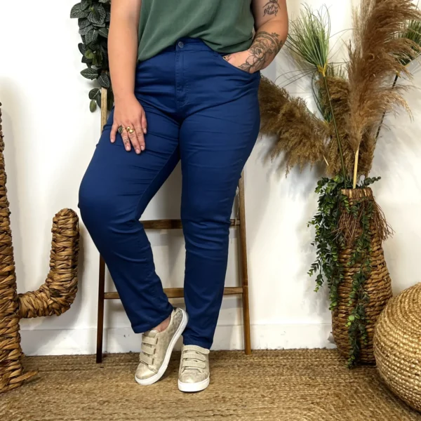 O155- Jean Slim Voggo (T42-T52) - bleu-royal - 52