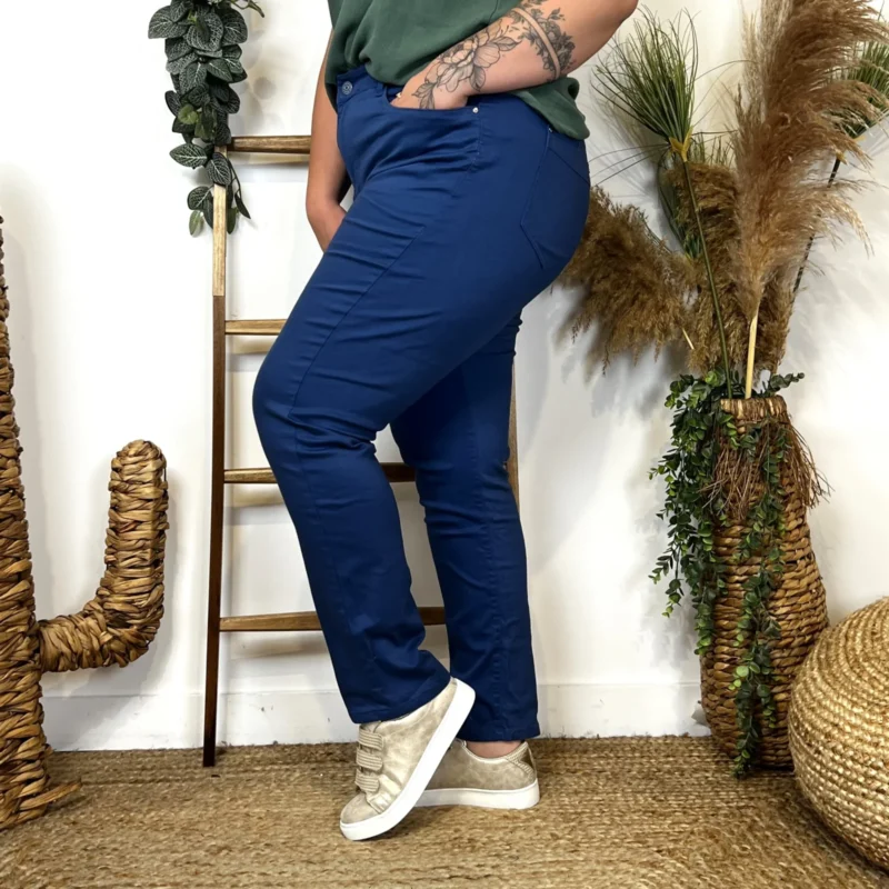 O155- Jean Slim Voggo (T42-T52) - bleu-royal - 52