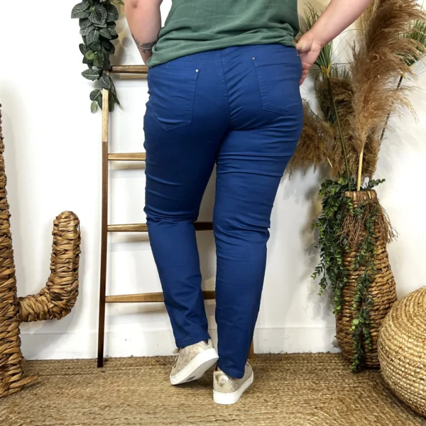 O155- Jean Slim Voggo (T42-T52) - bleu-royal - 52