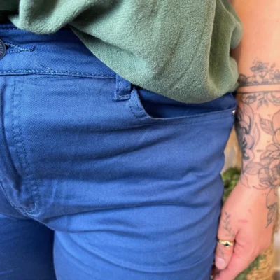 O155- Jean Slim Voggo (T42-T52) - bleu-royal - 52