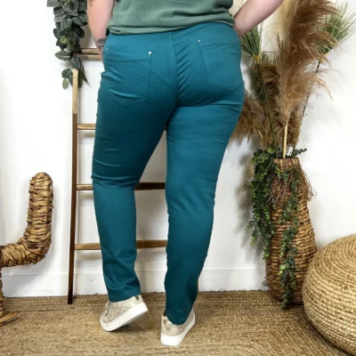 O148- Jean Slim Voggo - bleu-canard - 52