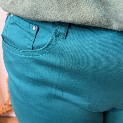 O148- Jean Slim Voggo - bleu-canard - 52