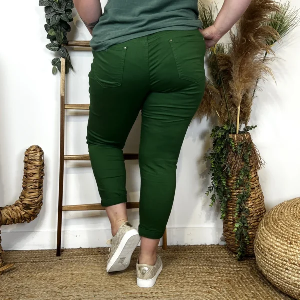 O123- Jean 7/8ème Voggo (T42-T52) - vert-emeraude - 52