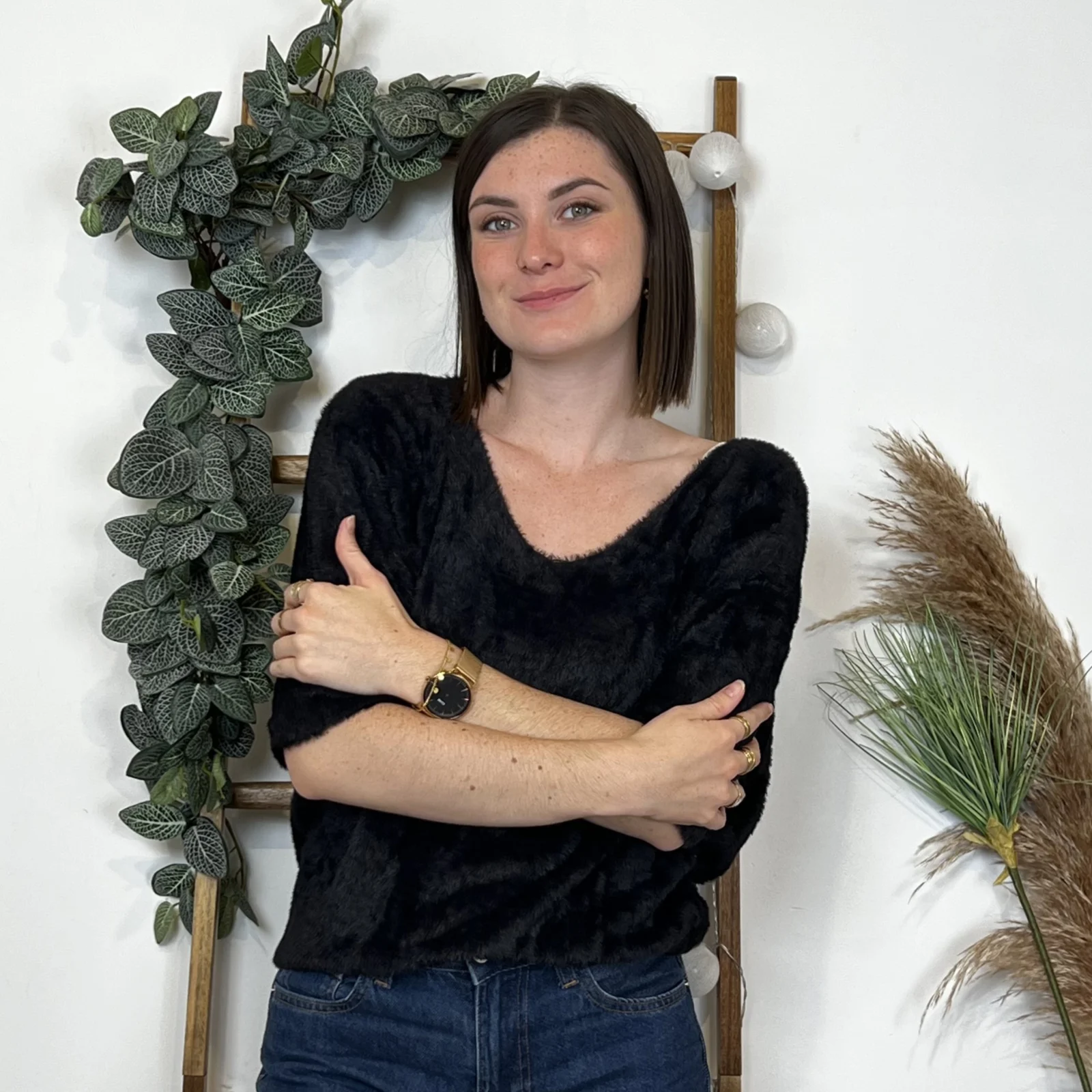 Pull femme « Pilou Pilou » col bateau « Tendance » - noir - taille-unique